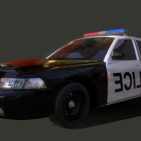 Lowpoly Modello 3d dell'auto della polizia