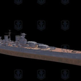 Mô hình 3d tàu chiến Poltava