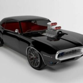 Black Pontiac Firebird Car 3d model