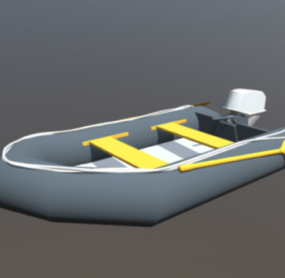 Model 3d Perahu Ponton Perahu Datar