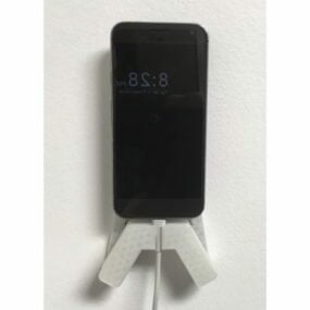 3D model držáku na telefon pro montáž na stěnu k tisku