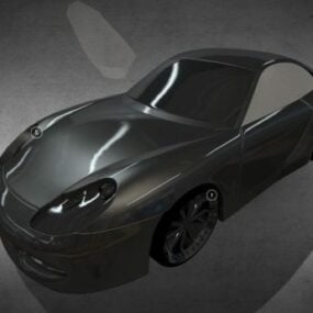 Musta Porshe Car 3D-malli
