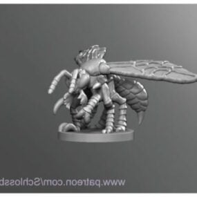 Predator Wasp Character Sculpture 3d-modell