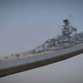 Modelo 3d do navio Eugen Crusier da arma