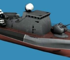 Project 206mr War Ship 3d model