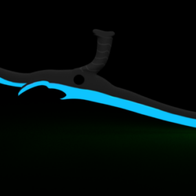 مدل سه بعدی شمشیر شمشیر نوری کاتانا