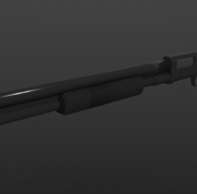 Pump Action Gun Weapon 3d model