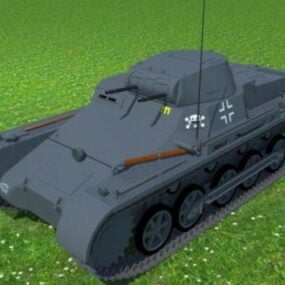 Pzkpfw जर्मन लाइट टैंक 3डी मॉडल