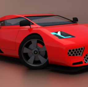 Qween超级汽车设计3d模型