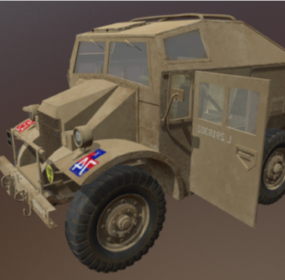 Quad-Traktor-Militär-LKW 3D-Modell