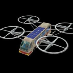 Sci-fi Quadcopter Bus Vehicle 3d-modell