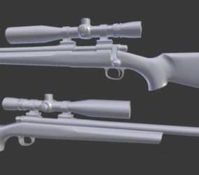 R-700 Sniper Tactical Gun 3d model
