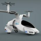 Sci-fi R-tfc Flying Car Design