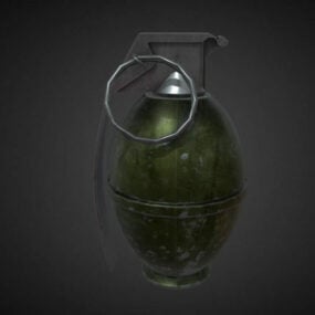 Askeri El Bombası Silahı 3D modeli