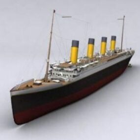 Realistisches 3D-Modell des Rms Titanic-Schiffs