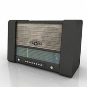 Vanha 1990-luvun Vintage Radio 3D-malli