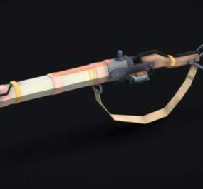 Weapon Rail Gun Rifle 3d model