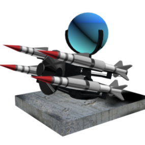 Mô hình 3d hệ thống tên lửa vũ khí Rapier