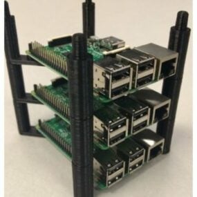 โมเดล 3 มิติของ Raspberry Pi Stacking Tray ที่สามารถพิมพ์ได้