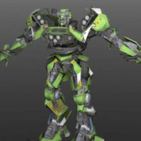 مدل سه بعدی شخصیت ربات جنگجو سبز