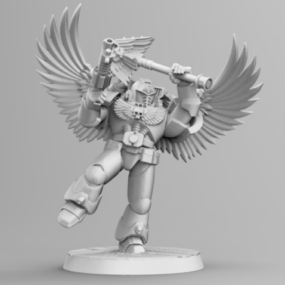 Raven Guard Character Sculpture 3d model