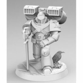 Raven Guarded Character Sculpture 3d model