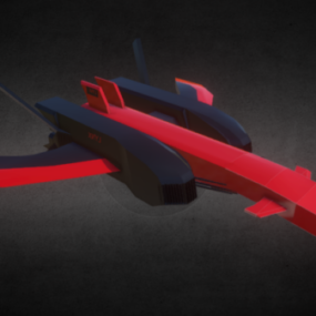 Τρισδιάστατο μοντέλο διαστημόπλοιο επιστημονικής φαντασίας Red Lynx
