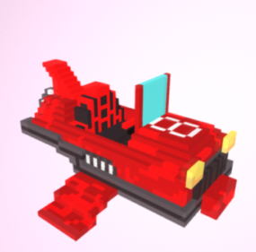 Red Race Hover Transport 3d model
