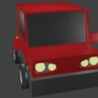 Gaming rotes Auto Lowpoly