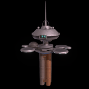 Modelo 3D da Estação Espacial de Ficção Científica Regula