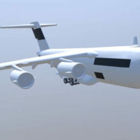 Vuelo de avión de socorro modelo 3d