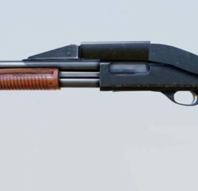 Modello 3d dell'arma da fuoco Remington