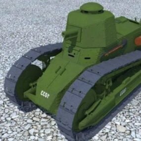 रेनॉल्ट Ft17 विंटेज लाइट टैंक 3डी मॉडल