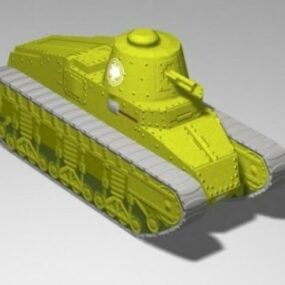 르노 Nc27 프랑스 탱크 3d 모델