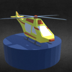 Lowpoly 3D model záchranného vrtulníku