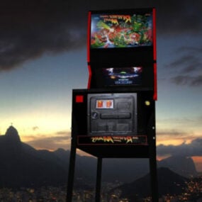 Revenge From Mars Game Pinball Machine 3d-modell