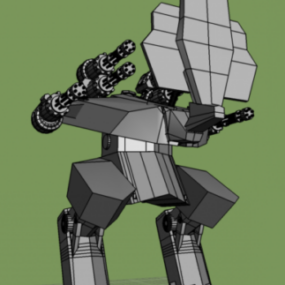 Rhino Warrior Robot 3D-model