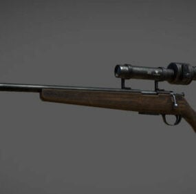 Old Sniper Rifle Gun 3d model