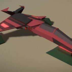 Modelo 3D de design de aeronave futurista Robin