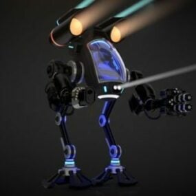 Character Robot Cockpit Design 3D-malli