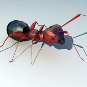 Modelo 3d de personagem de formiga robô