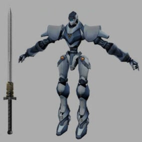 로봇 전사 무기 3d 모델