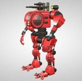 未来的なウォーカーロボットの3Dモデル
