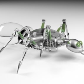 Modelo 3D de design de ficção científica de formiga robótica