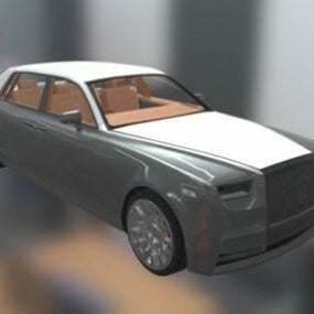 White Rolls Royce Phantom Car 3d model
