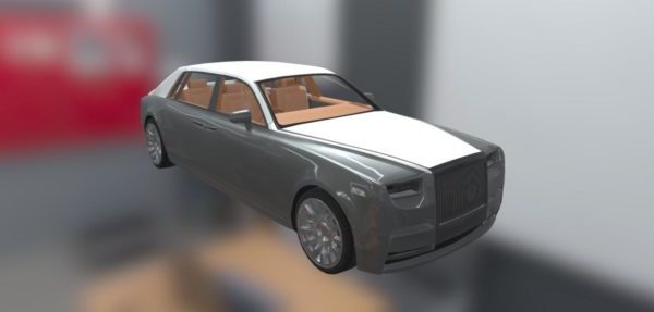 Белый Rolls Royce Phantom Car