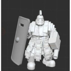 Roman Interstellar Armored Character 3d model