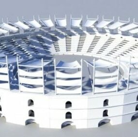 Vintage Rome Gladiator Arena Building 3D-malli