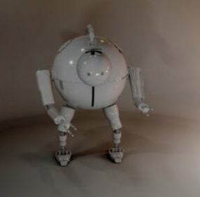 Rund Robot Droid 3d-modell