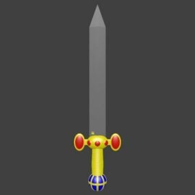 3д модель Королевского меча в игровом стиле